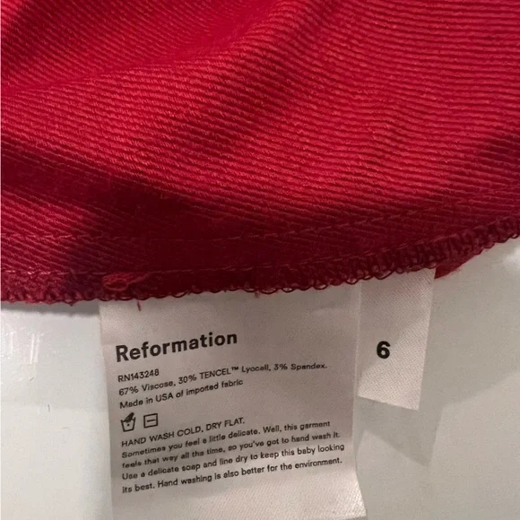 Reformation Red snake print mini dress, worn once - Picture 3 of 7